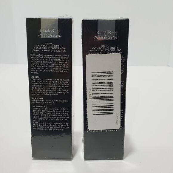 Perlier Black Rice Platinum Eye Contour Serum (1.5 fl. oz.) New In SEALED Box x2 - Picture 4 of 6